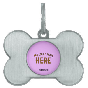 MÉDAILLONS POUR ANIMAUX DOMESTIQUES ÉLÉGANT MAUVE PERSONNALISABLE MODERNE MARQUE VERIF