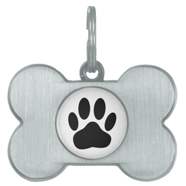 Médaillons Pour Animaux Domestiques Empreinte de chien (Devant)