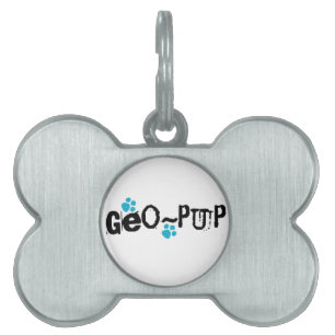 Médaillons Pour Animaux Domestiques étiquette de chien de Geocaching de Geo-chiot