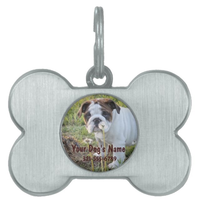 Médaillons Pour Animaux Domestiques Étiquette faite sur commande d'identification (Devant)
