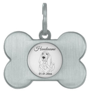 Médaillons Pour Animaux Domestiques Étiquette personnalisée pour Basset Hound en dessi