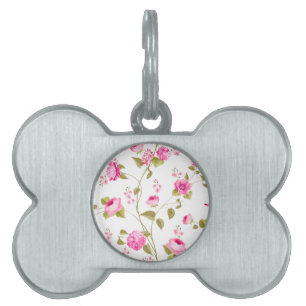 Médaillons Pour Animaux Domestiques Fleurs Motif 19