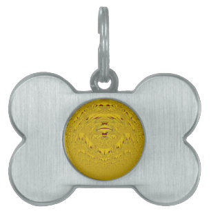 Médaillons Pour Animaux Domestiques Golden Lion Head Art