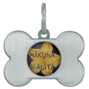 Médaillons Pour Animaux Domestiques Golden Star Hakuna Matata