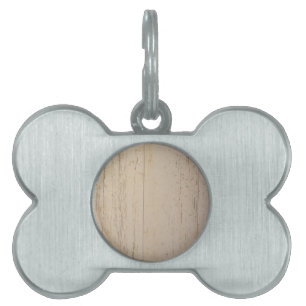 Médaillons Pour Animaux Domestiques Grains de bois texturés blancs blanchis