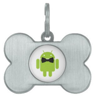 Médaillons Pour Animaux Domestiques Graphique d'icône de robot Android formel
