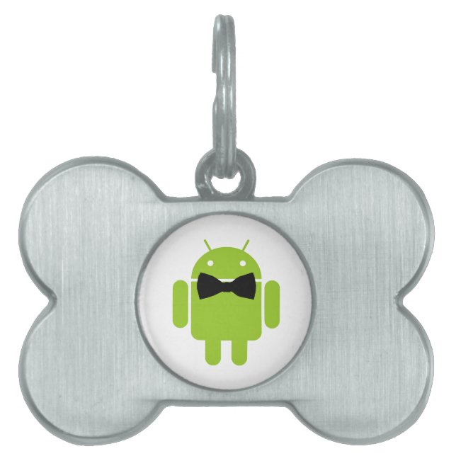 Médaillons Pour Animaux Domestiques Graphique d'icône de robot Android formel (Devant)