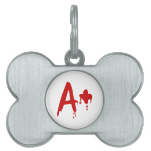 Médaillons Pour Animaux Domestiques Groupe sanguin A+ Positif #Hôpital d'horreur