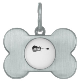 Médaillons Pour Animaux Domestiques Guitare acoustique Nature Est Musique Basse Guitar