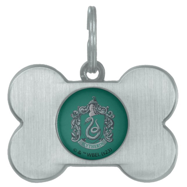 Médaillons Pour Animaux Domestiques Harry Potter | Slytherin Crest Green (Devant)