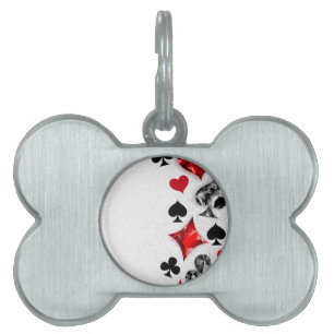 Médaillons Pour Animaux Domestiques Joueur de poker Joueur de cartes de jouer costumes