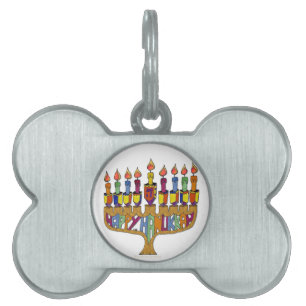Médaillons Pour Animaux Domestiques Judaica Happy Hanukkah