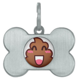 Médaillons Pour Animaux Domestiques kawaii poop emojis