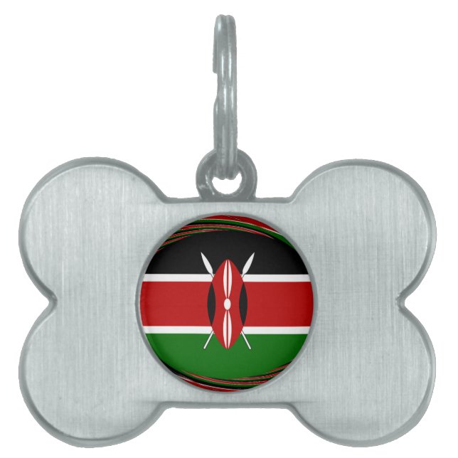 Médaillons Pour Animaux Domestiques Kenya Drapeau Art - Patriotique & Design Moderne (Devant)