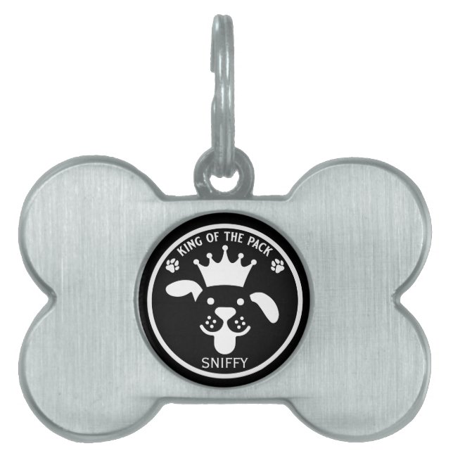 Médaillons Pour Animaux Domestiques Le Roi Du Chien De Pack (Devant)