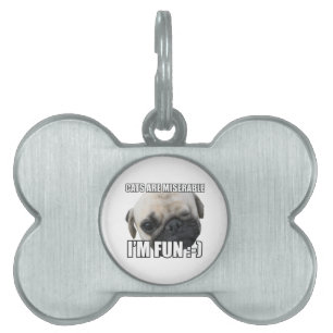 MÉDAILLONS POUR ANIMAUX DOMESTIQUES LES CHATS SONT MALHEUREUX JE SUIS AMUSANT :-) MEME