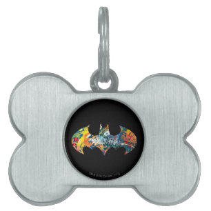 Médaillons Pour Animaux Domestiques Logo Batman Neon/80s Graffiti