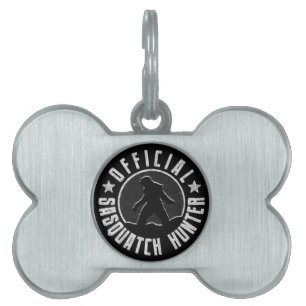 Médaillons Pour Animaux Domestiques Logo de cercle de CHASSEUR de Sasquatch