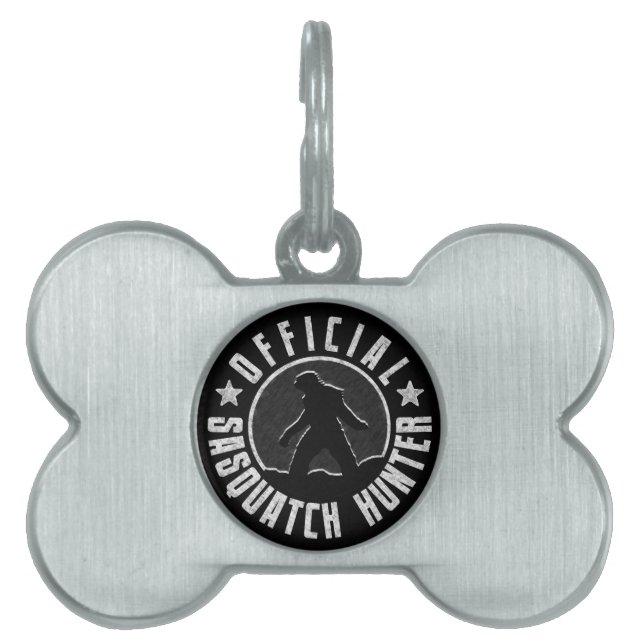 Médaillons Pour Animaux Domestiques Logo de cercle de CHASSEUR de Sasquatch (Devant)