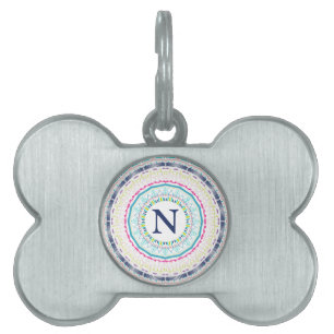 Médaillons Pour Animaux Domestiques mandala coloré