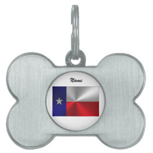 Médaillons Pour Animaux Domestiques Métal balayé par drapeau du Texas