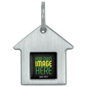 MÉDAILLONS POUR ANIMAUX DOMESTIQUES MODÈLE DE TEXTE D'IMAGE NOIRE SIMPLE ET MODERNE