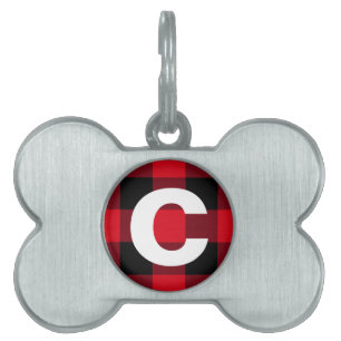 Médaillons Pour Animaux Domestiques Monogramme de l'os de chien plaqué roux