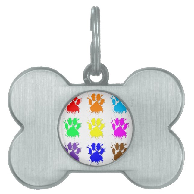 Médaillons Pour Animaux Domestiques Motif à mâchoires pour chien d'encre (Devant)