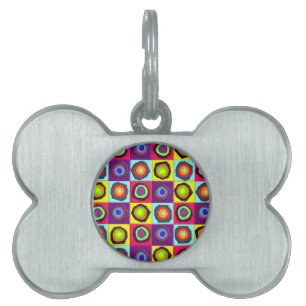 Médaillons Pour Animaux Domestiques Motif de cercles colorés