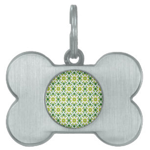 Médaillons Pour Animaux Domestiques Motif de feuille, motif de feuilles, feuilles vert