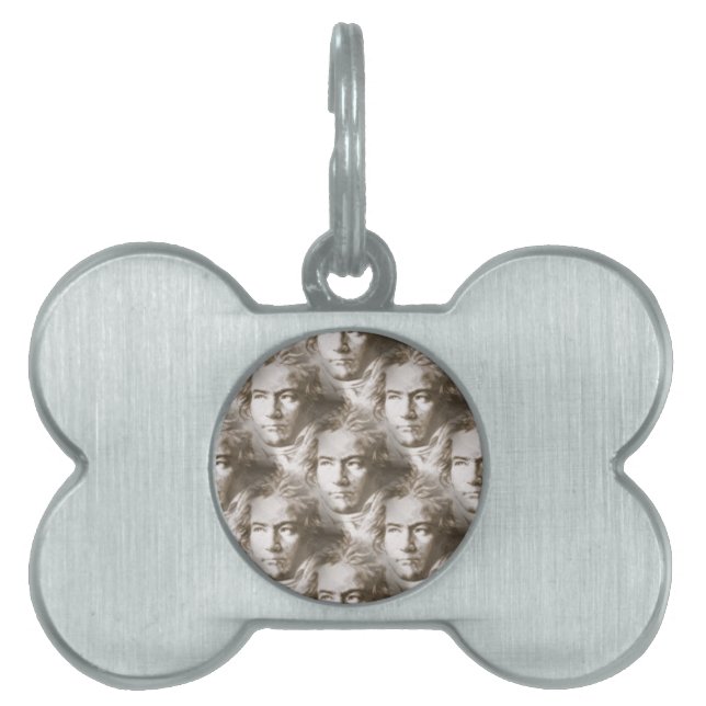 Médaillons Pour Animaux Domestiques Motif de portrait Beethoven (Devant)