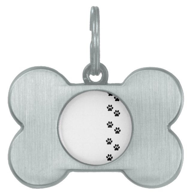 Médaillons Pour Animaux Domestiques Motif mâle, pattes de chien, Empreintes de pattes, (Devant)