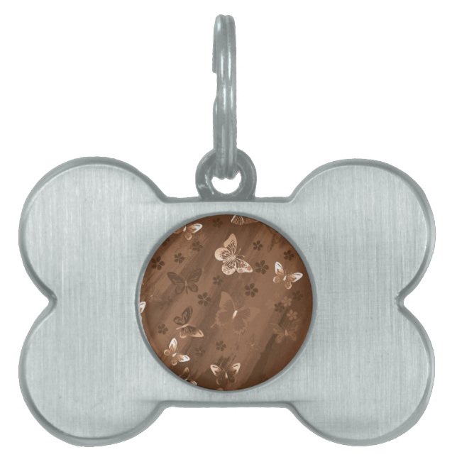 Médaillons Pour Animaux Domestiques Motif papillon 15 (Devant)