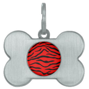 Médaillons Pour Animaux Domestiques Motif Red Tiger