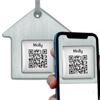 Nom de l'animal de compagnie avec QR Code Design N