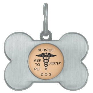 MÉDAILLONS POUR ANIMAUX DOMESTIQUES NOM DU CHIEN DE SERVICE