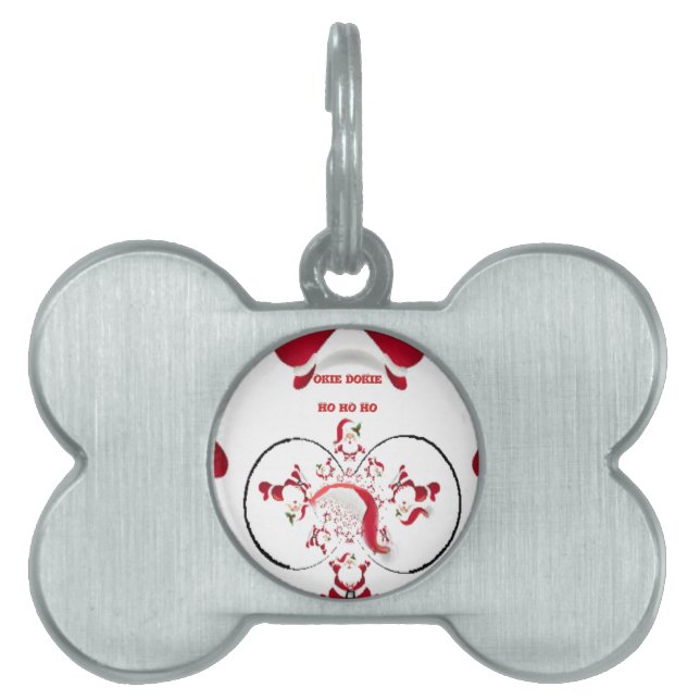 Médaillons Pour Animaux Domestiques Oki Dokie Père Noël ! (Devant)