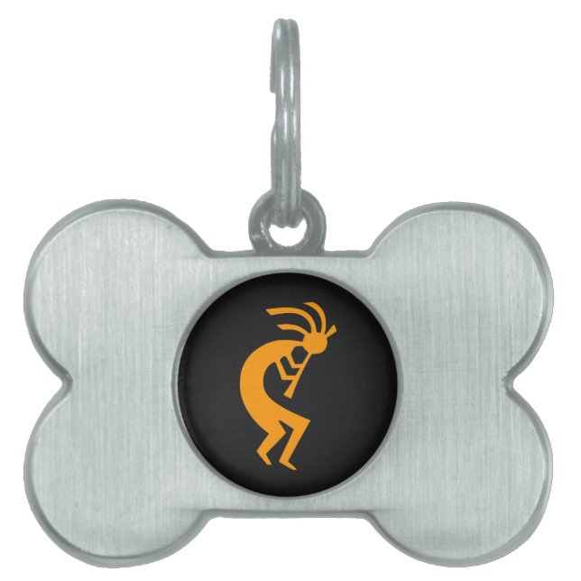Médaillons Pour Animaux Domestiques Orange de Kokopelli (Devant)