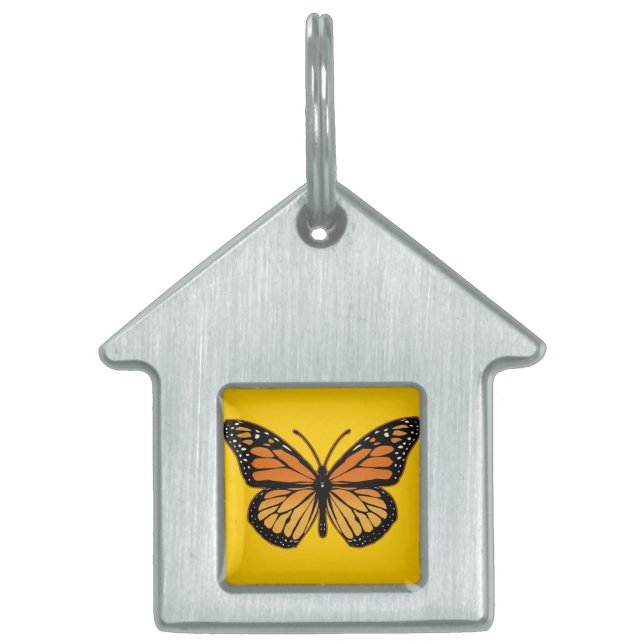 Médaillons Pour Animaux Domestiques Papillon de monarque (Devant)