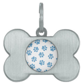 Médaillons Pour Animaux Domestiques Patrouilles de Doodle, Paws de Chien, Paws Bleus