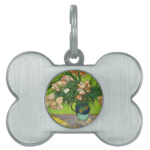 Médaillons Pour Animaux Domestiques Peinture vintage de Van Gogh Fleurs Floraisons Vig