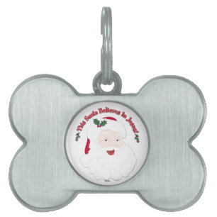 Médaillons Pour Animaux Domestiques Père Noël de style vintage Ce Père Noël croit en J