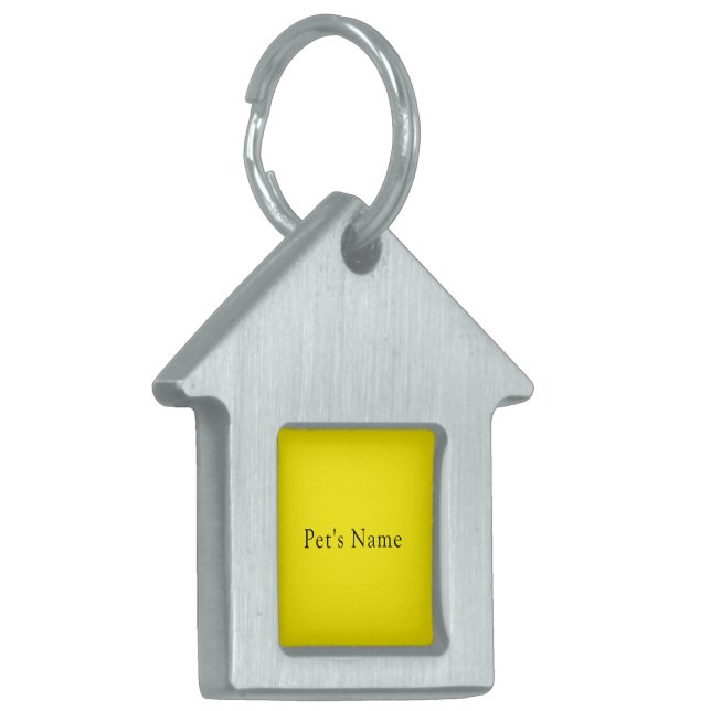 Médaillons Pour Animaux Domestiques Personalized Custom Name House Shaped Pet Tag (Devant gauche)