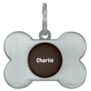 Médaillons Pour Animaux Domestiques Personnalisé Nom Photo Dark Brown