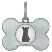 Pièce d'échecs noire de roche