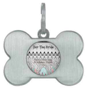 Médaillons Pour Animaux Domestiques Pour le design Bride White et Black Edgy