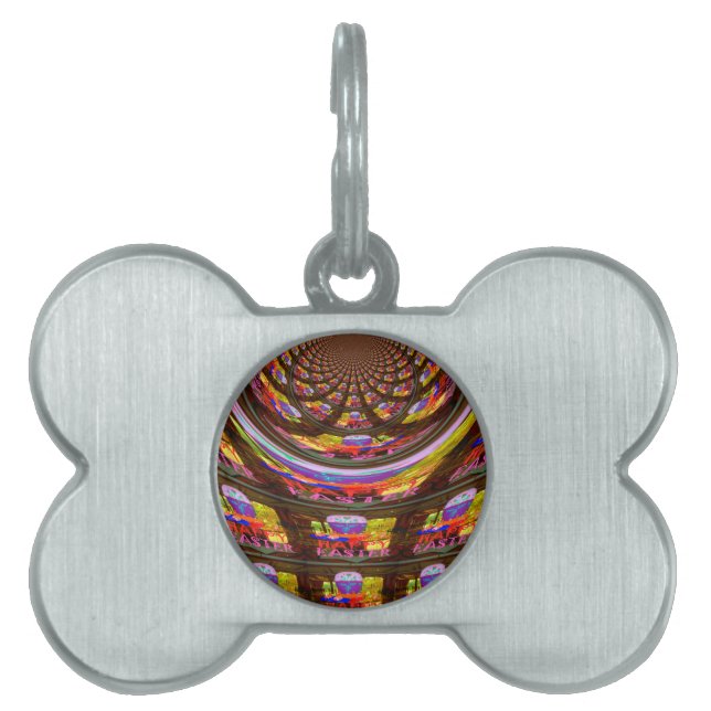 Médaillons Pour Animaux Domestiques Psychédélique Pâques Kaleidoscope Art (Devant)