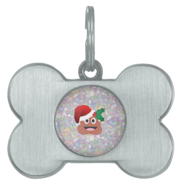 Médaillons Pour Animaux Domestiques santa claus emoji (Devant)