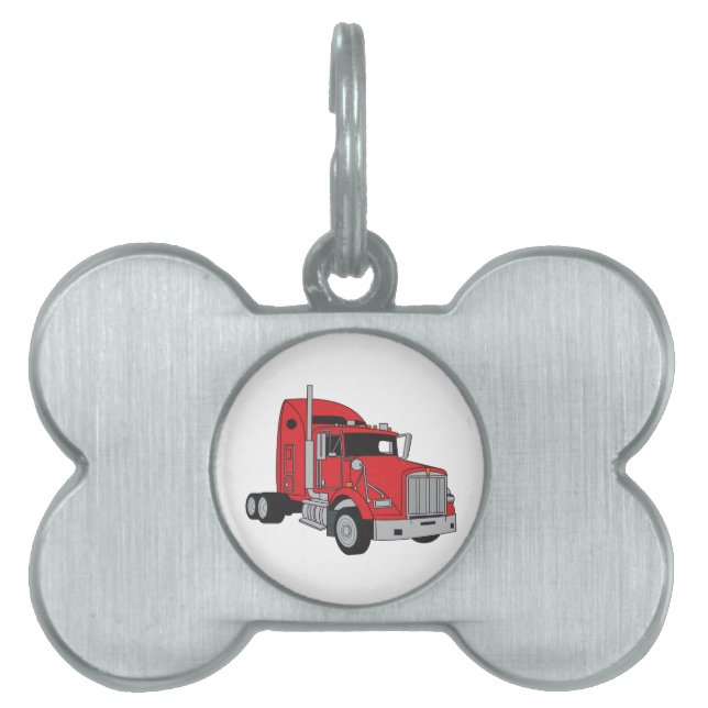 Médaillons Pour Animaux Domestiques Semi cabine de camion (Devant)