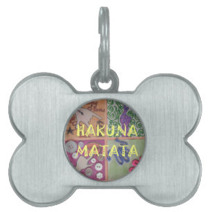 Médaillons Pour Animaux Domestiques Signe Hakuna Matata - Impression